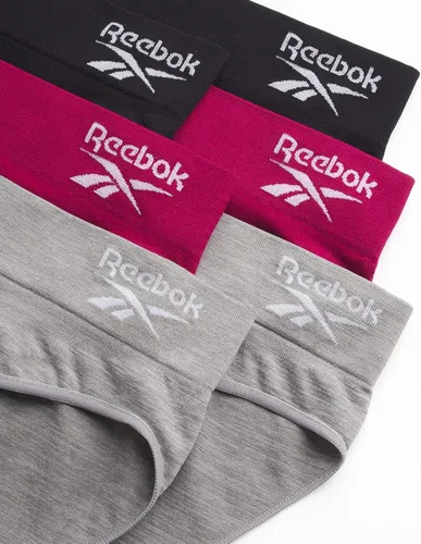 Vista 2 de Reebok Ropa interior para mujer Bragas de bikini de microfibra sin costuras (paquete de 6)