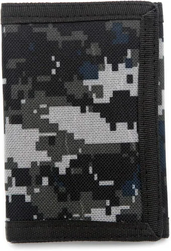 Vista 2 de Cartera deportiva tríptica de lona RFID para niños, cartera de bolsillo frontal con adhesivo mágico