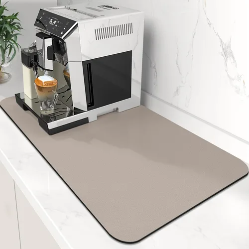 Vista 26 de Tapete de café súper absorbente para secar platos, tapete para barra de Caqui