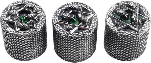 Vista 9 de Guyker - Perillas de control de potenciómetro de guitarra y bajo con eje de 6 mm de diámetro - 3 piezas de repuesto de perillas de velocidad, tono