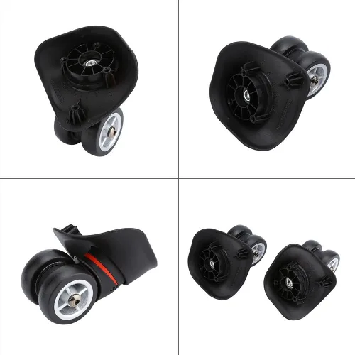 Vista 6 de VGEBY1 Maleta Ruedas, Equipaje Giratorio Ruedas Ruedas Universal PVC Ruedas Maleta Maleta Carretilla, Negro