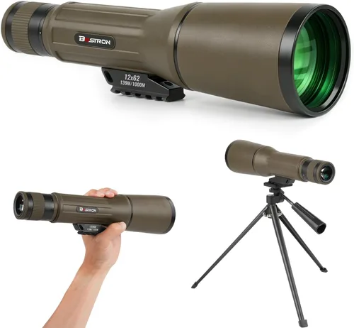 Vista 9 de Monocular Telescope 12X62 HD High Power with Tripod for Bird Watching Black