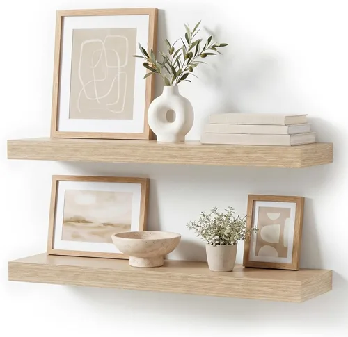Vista 22 de Estantes flotantes de baño para pared, estantes de baño sobre el inodoro, estantes de pared y estante para libros, estante colgante, estantes