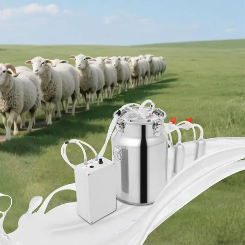 Vista 7 de ordeñadora de la vaca 5L 2 en 1 ordeñador enchufable de la bomba
