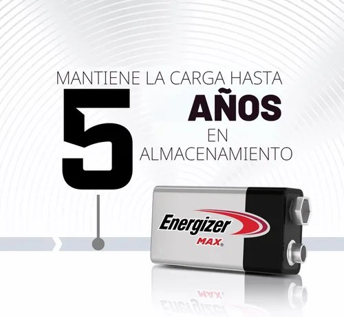 Vista 6 de Energizer - Pilas alcalinas MAX 9V, 9 voltios (paquete de 4), el empaque puede variar