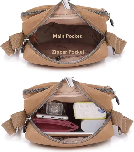 Vista 6 de Bolso cruzado de nailon casual, impermeable, ligero, para mujer
