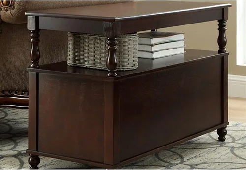 Vista 4 de HIHELO Mesa auxiliar rectangular para sala de estar, sofá, mesa auxiliar para sala de estar, sofá, mesa auxiliar pequeña para dormitorio, cajón