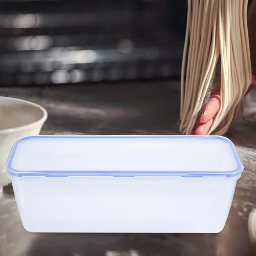 Vista 4 de Cabilock Caja de almacenamiento de fideos rectangular Recipientes de pasta grandes Tapa sellable para cocina