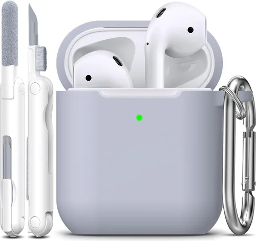 Vista 137 de R-fun for AirPods 2nd/1st Case Silicone Cover, Banana Violet Violeta plátano