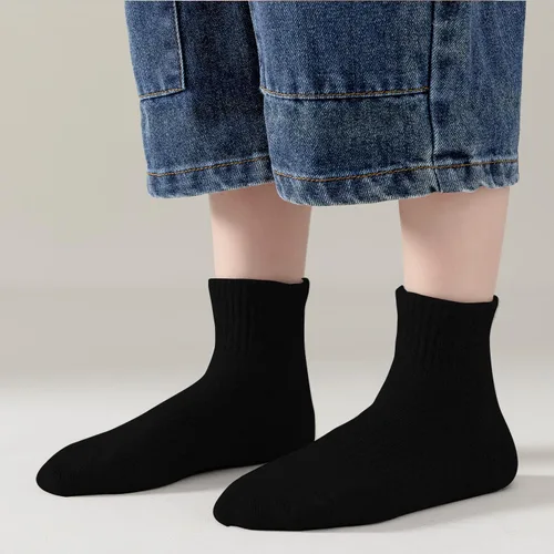 Vista 4 de EPEIUS Calcetines acolchados de algodón grueso para niños y niñas, calcetines atléticos deportivos para correr, paquete de 6 unidades, 4-14 años
