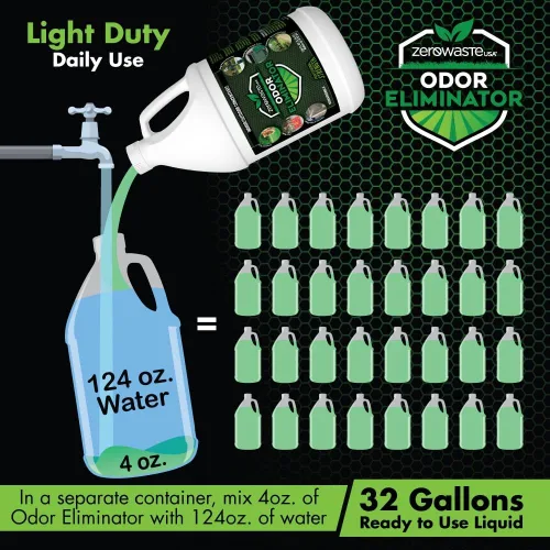 Vista 7 de ZERO WASTE USA Eliminador de olores Ultra Concentrado - Botellas de 12-32 fl oz