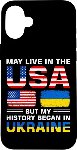 Vista 23 de Ukraine Flag America Flag Ukrainian Roots Case for iPhone 17