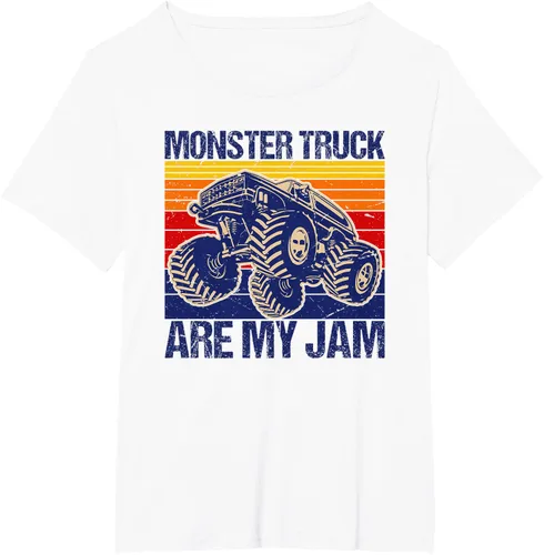 Vista 44 de Monster Truck Are My Jam For Monster Truck Lovers - Camiseta para hombres y niños, Blanco