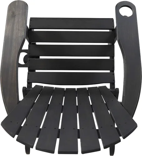 Vista 9 de Christopher Knight Home Christine - Silla plegable Adirondack de madera de acacia para exteriores, color gris oscuro