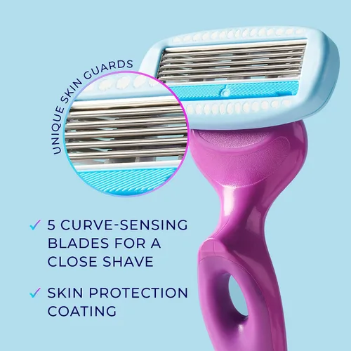Vista 5 de Schick Hydro Silk - Recambios de cuchillas hidratantes para mujer con colgador de ducha, 4