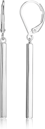 Vista 2 de Amazon Essentials Aretes colgantes de oro amarillo de 18 quilates o oro rosa de 14 quilates sobre plata esterlina (anteriormente colección Amazon)