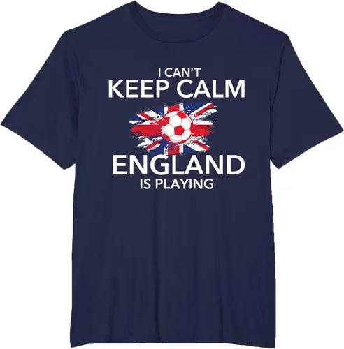Vista 58 de I Can't Keep Calm England Is Playing - Camiseta para amantes del fútbol, Negro
