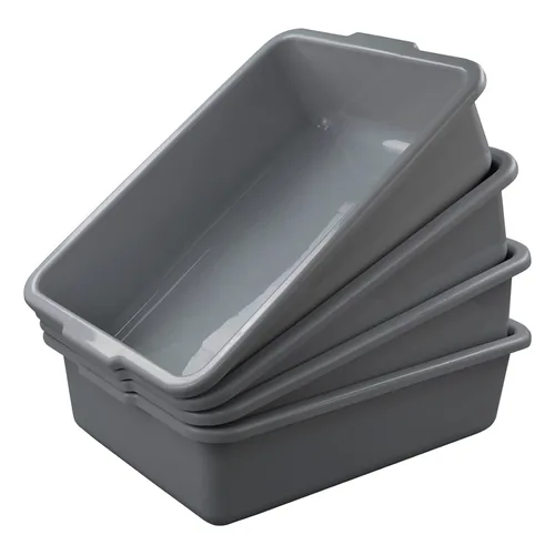 Vista 8 de 4 paquetes de 8 L caja de autobús comercial de plástico, pequeña