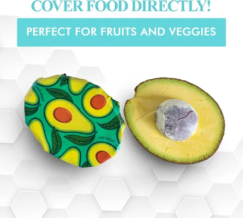 Vista 5 de Meli Wraps - Rollo de cera de abeja reutilizable, envolturas de cera de abejas sin residuos para cubrir alimentos, rollo de cocina