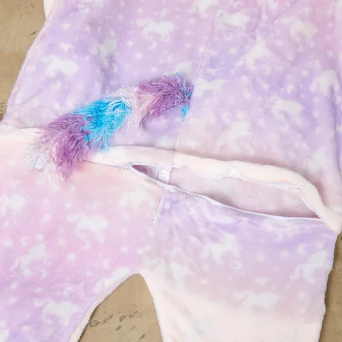 Vista 17 de Mameluco de unicornio para pijamas de animales, cosplay, disfraz unisex de Halloween