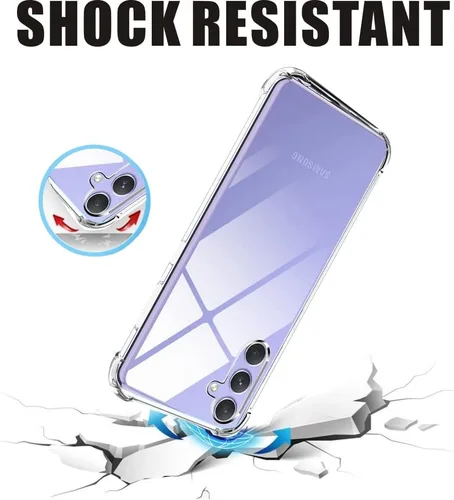 Vista 5 de Funda transparente compatible con Samsung Galaxy A54 5G Samsung Galaxy A54 5G Case, Shock-Absorption Flexible Clear TPU Rubber Protective Cell