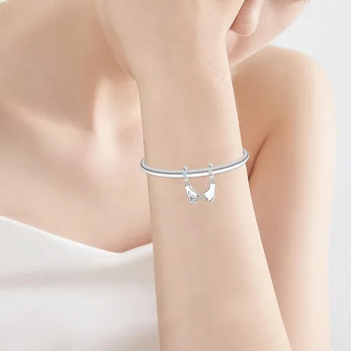 Vista 45 de Abalorios de plata de ley 925 con letras de la A ~ Z, para pulseras, collares, Día de San Valentín, Día de la Madre, joyería regalos para mujeres