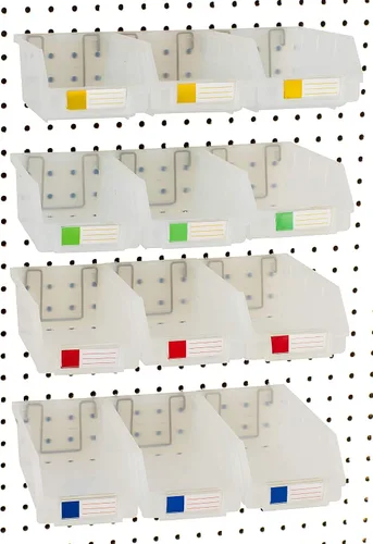 Vista 10 de Papeleras de Pegboard – tamaños 3.5", 5", o 7