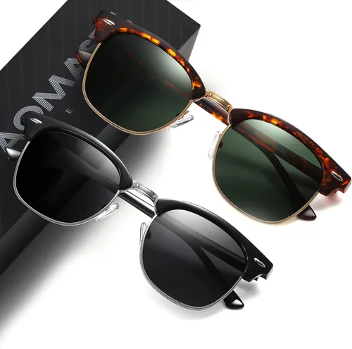 Vista 7 de AOMASTE Sunglasses MenMens Polarized Sunglasses for Men Women,Classic Semi-Rimless Sun Glasses