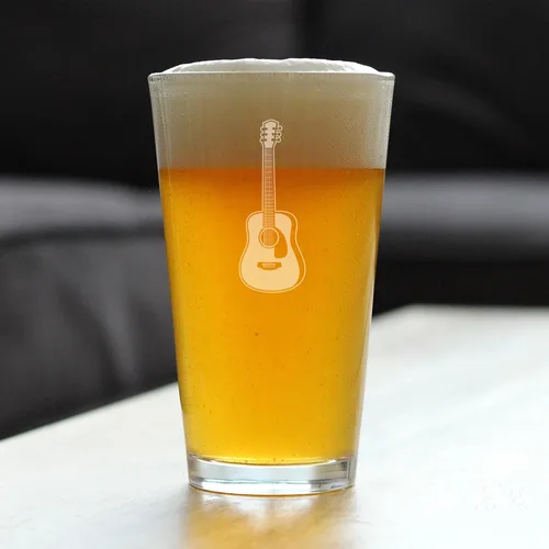 Vista 3 de Vaso de guitarra personalizado para cerveza, regalos divertidos para músicos y accesorios musicales para mujeres y hombres, vasos de 16 onzas