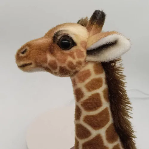 Vista 2 de GracesDawn Muñeca de jirafa marrón, jirafa de peluche grande, adecuada para temática de selva, decoración, abrazo, regalo ideal para niños de 12.5