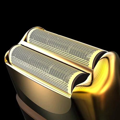 Vista 3 de KEMEI Maquinillas de afeitar eléctricas para hombres, maquinilla de afeitar eléctrica profesional de metal, afeitadoras de litio y titanio, Dorado