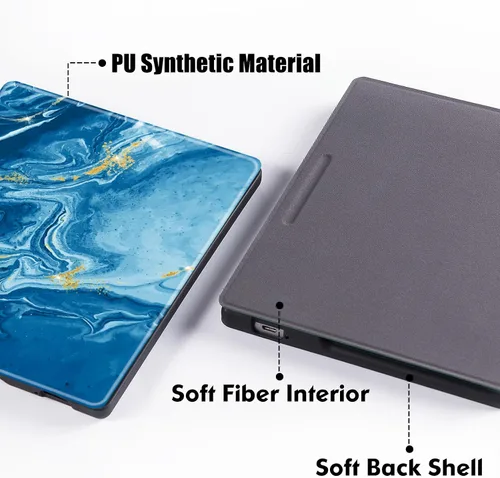Vista 4 de Funda suave para Kindle Oasis (10ª generación, lanzamiento 2019 y 9ª generación, versión 2017) – Funda protectora delgada y ligera con apagado
