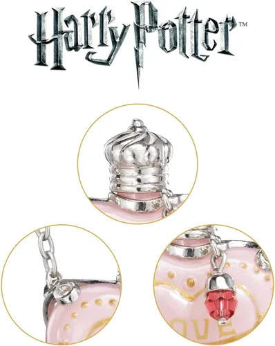Vista 5 de The Noble Collection Colgante y exhibición de poción de amor de Harry Potter, incluye cadena de 18 pulgadas y exhibición de coleccionista, juego
