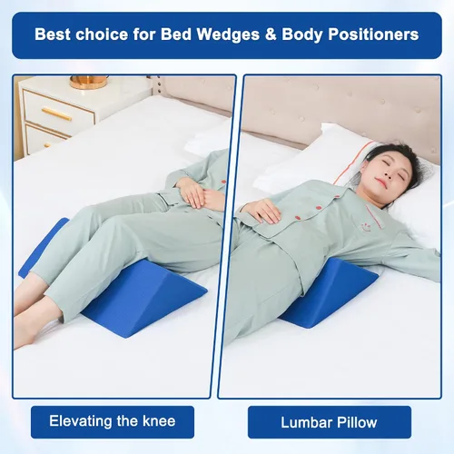 Vista 4 de Fanwer Cuñas de cama y posicionadores corporales (3 en 1), Cuñas de 40 grados para posicionamiento en cama, Almohadas posicionadoras para personas