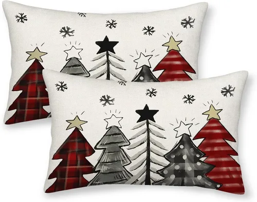 Vista 9 de Juego de 2 fundas de almohada de Halloween de 16 x 16 pulgadas, fundas de almohada de murciélagos negros y crema, fundas de cojín decorativas