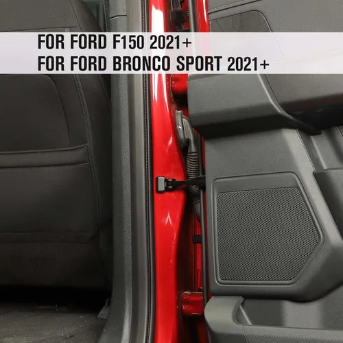 Vista 2 de Jimen Compatible con Ford F150/Ford Bronco Sport 2021-2023, 4 piezas de cubiertas protectoras de brazo de control de puerta de automóvil