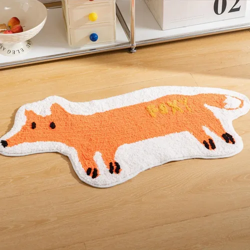 Vista 7 de Alfombras de baño, bonita alfombra de baño con forma de animal, no sorbe, absorbente, divertida decoración, alfombra de baño para baño, bañera