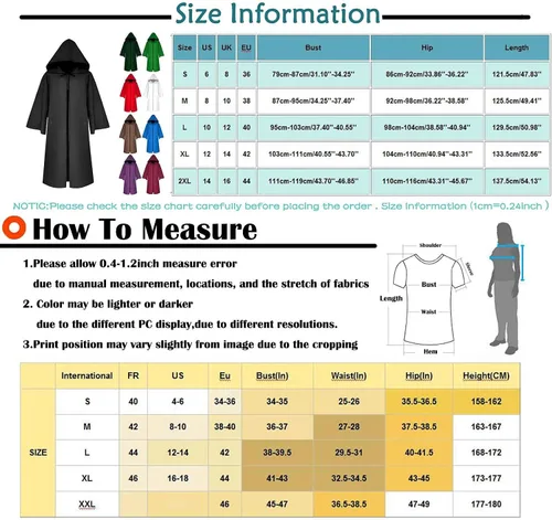 Vista 4 de HRSTUYL Capa para hombre vestidos para mujer capa con capucha para mujer capa de brujas capa medieval con capucha disfraz de mago