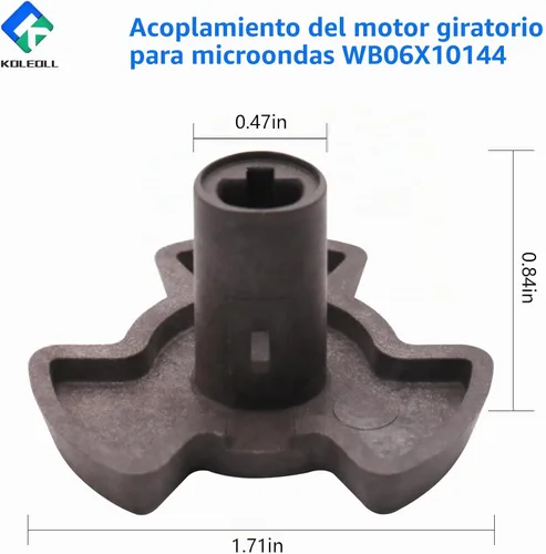 Vista 2 de WB06X10144 Acoplador de motor de placa giratoria de microondas compatible con GE Microondas DVM1850DM EMO4000J pieza de repuesto de microondas