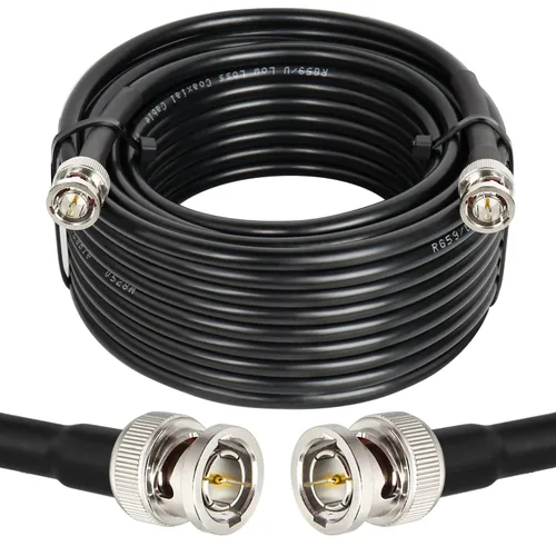 Vista 9 de XRDS -RF Cable SDI de 1 pie, cable de video digital macho BNC 75 ohmios RG59 BNC Cables soporta HD-SDI/3G/6G-SDI/4K/8K (2PCS)