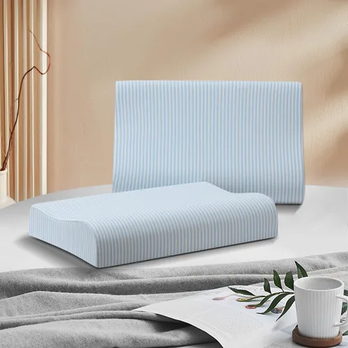 Vista 4 de Funda de almohada para almohada de cuello de espuma viscoelástica, funda de almohada de algodón suave con cremallera, protector de almohada