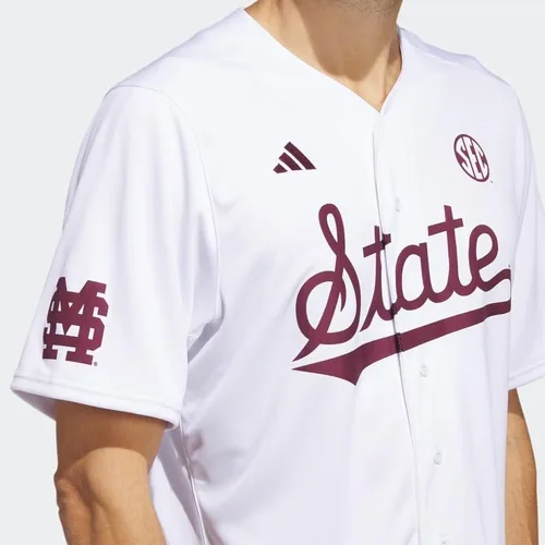 Vista 5 de adidas Bulldogs Retail Baseball Jersey Men's, White