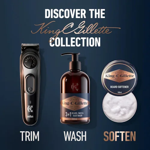 Vista 8 de King C. Gillette Bálsamo Suave para Barba, Acondicionamiento Profundo con Mantequilla de Cacao, Aceite de Argán y Mantequilla de Karité