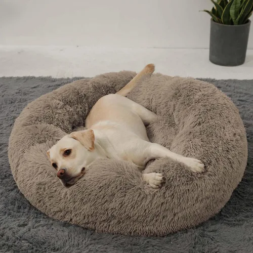 Vista 13 de Hachikitty Calming Donut Cuddler - Cama para perros medianos, 24 pulgadas