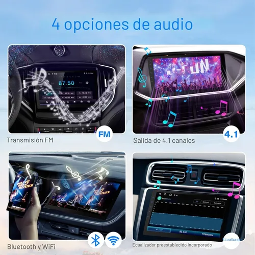 Vista 6 de Haudio Estéreo de auto doble DIN de 9 pulgadas con Apple CarPlay inalámbrico y Android Auto Pantalla táctil HD de 9 pulgadas Bluetooth