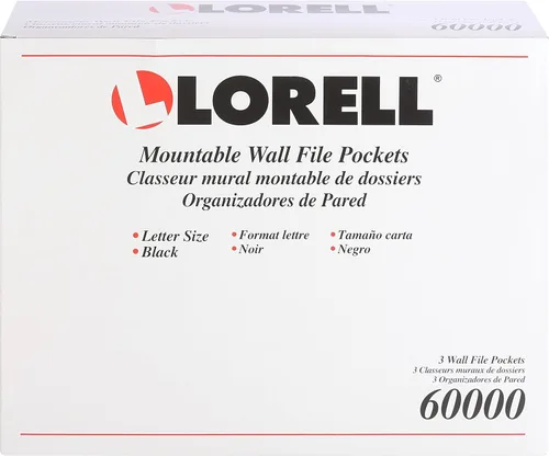 Vista 2 de Lorell Sistema de archivos vertical negro, 13-1/8 x 4-1/4 x 14-3/4 pulgadas