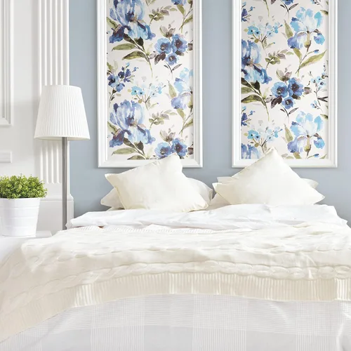 Vista 9 de RoomMates RMK12296PL Iris - Papel tapiz para despegar y pegar, azul, verde