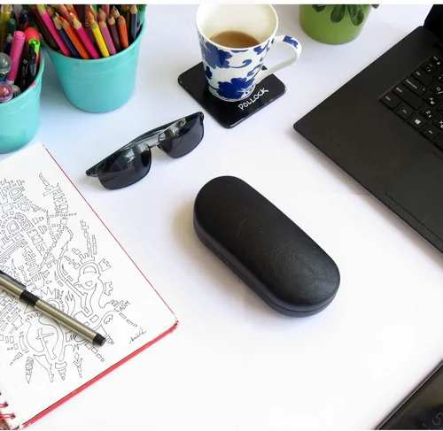 Vista 7 de MyEyglassCase - Funda rígida para lentes de sol con bolsa suave y tela