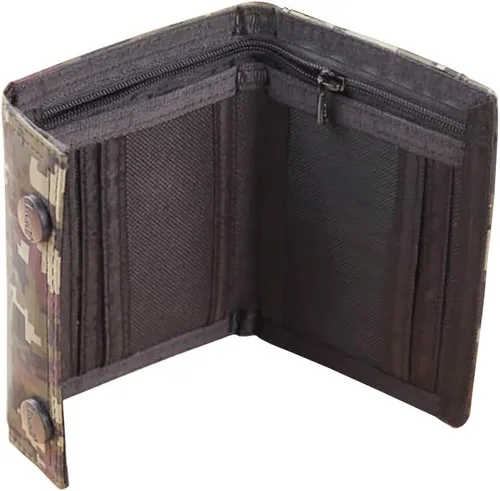 Vista 3 de Monedero corto de camuflaje para hombre y niño, con clip, tarjetero, Camuflaje jungla, Classic