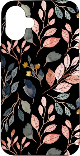 Vista 22 de iPhone 16 Green Botanical Fern Foliage Watercolor Floral Pattern Case
